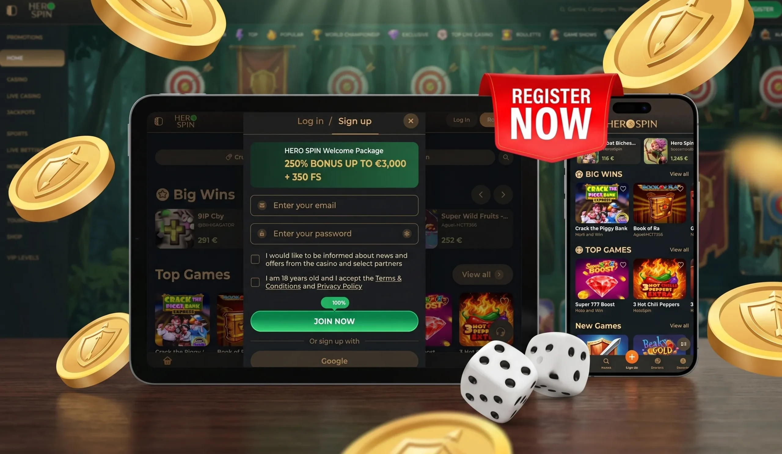 HeroSpin Login